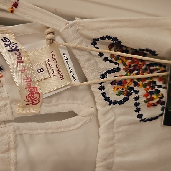 NWt ragdolland rocket flower embroidery multi colored boho tank size 8 - Picture 2 of 4